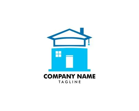 Home Schooling Logo Vector Template Stock Illustration