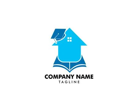 Home Schooling Logo Vector Template Stock Illustration