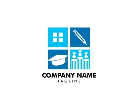Home Schooling Logo Vector Template Stock Illustration
