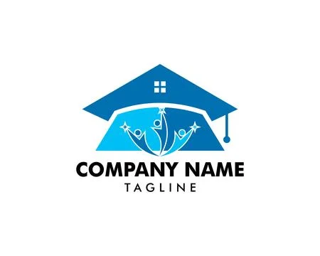 Home Schooling Logo Vector Template Stock Illustration