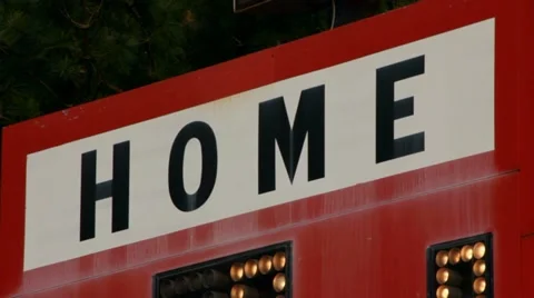 HOME on Scoreboard Video stock 12592390