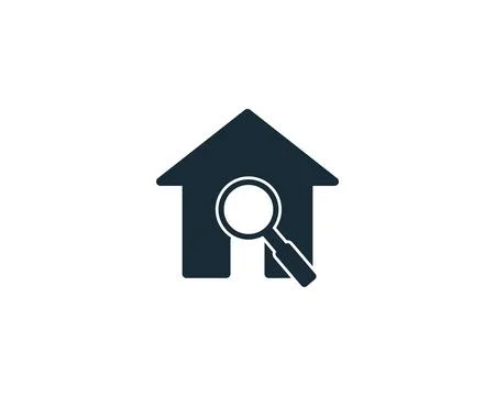 Home Search Icon Vector Logo Template Illustration Design Stock Illustration