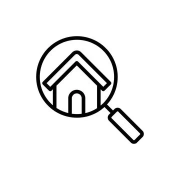 Home Search Logo icon vector design illustration. House Search logo icon vect Stock Illustration