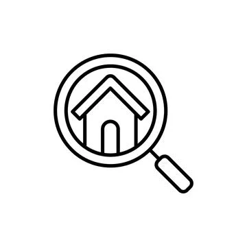 Home Search Logo icon vector design illustration. House Search logo icon vect Stock Illustration