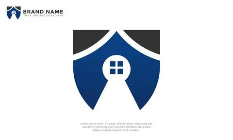 Home secure modern logo Stock Illustration