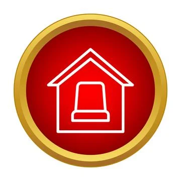 Home security alarm system protecting house concept Stock Illustration