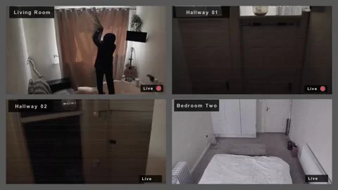Home Security Camera Break-In Part One Stock Footage 155343726