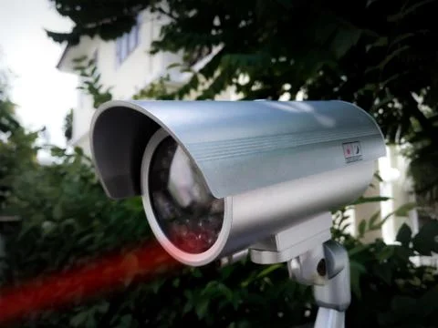 Home Security Camera in Daylight Foto stock