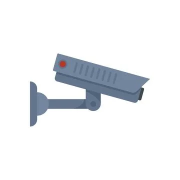 Home security camera icon flat isolated vector Illustrazione stock