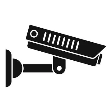 Home security camera icon, simple style Stock Illustration