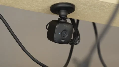 Home Security Camera Light Turning On Stock Footage 332117646