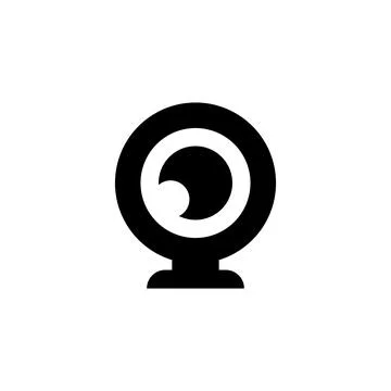 Home security camera silhouette icon. cctv camera. vector. Stock-Illustration