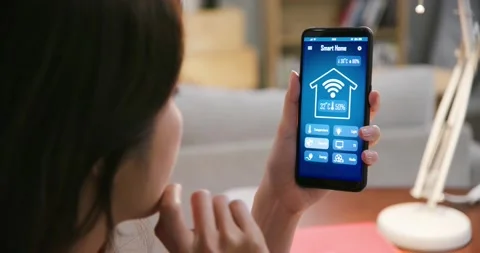 Home security cameras viewed Stock-Footage 132881947