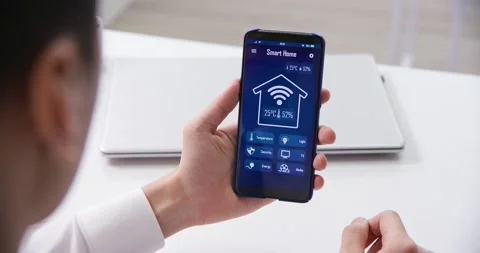 Home security cameras viewed Stock Footage 133792483