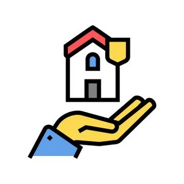 Home security color icon vector illustration 스톡 일러스트