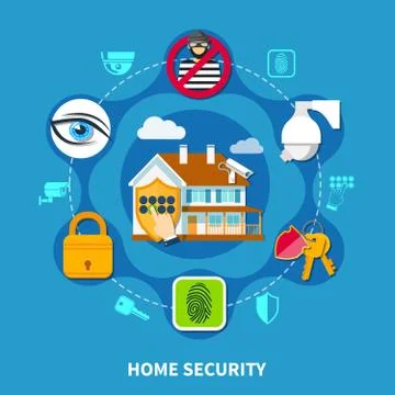Home Security Concept Stock Illustration