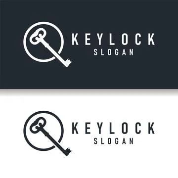 Home security design simple key logo old vintage minimalist template illust.. イラスト素材