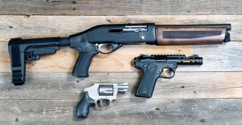 Home Security Firearms Stock Photos