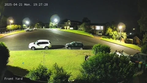 Home Security Footage of Meteor, Singleton Heights, California, USA - 21 Apr 202 Stock Footage 307782142