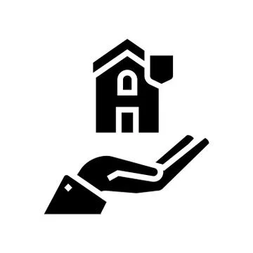 Home security glyph icon vector illustration Stock Illustration