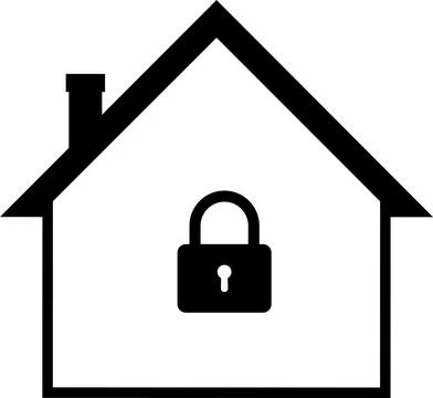 Home security icon sign. Stock Illustration