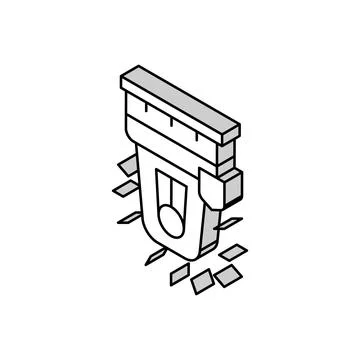 Home security isometric icon vector illustration Stock Illustration