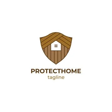 Home security logo design Stock Illustration