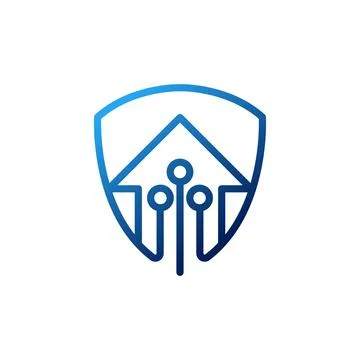 Home Security Logo Icon vector design illustration. Home Security with Shield Stock-Illustration