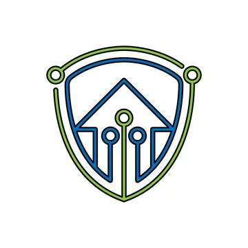 Home Security Logo Icon vector design illustration. Home Security with Shield Stock Illustration