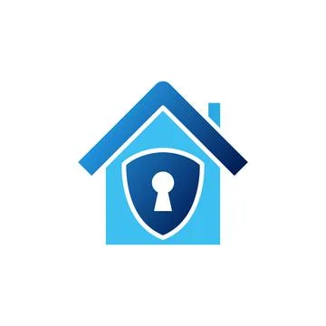 Home Security Logo Icon vector design illustration. Home Security with Shield Stock-Illustration