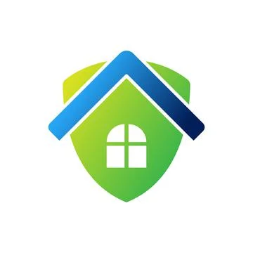 Home Security Logo Icon vector design illustration. Home Security with Shield Stock-Illustration