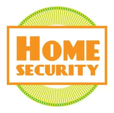 HOME SECURITY stamp on white background Stock Illustration