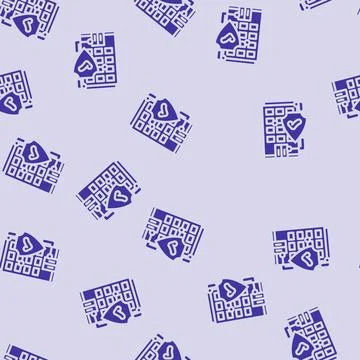Home security system check maintenance glyph vector seamless pattern Stockillustratie