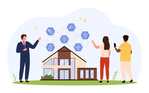 Home Security System Concept with Icons Stock Illustration