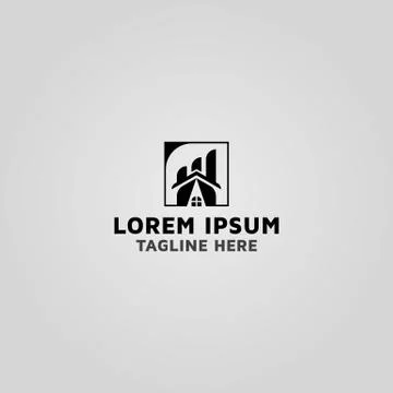 Home Security Vector Logo Design Template Stock Illustration