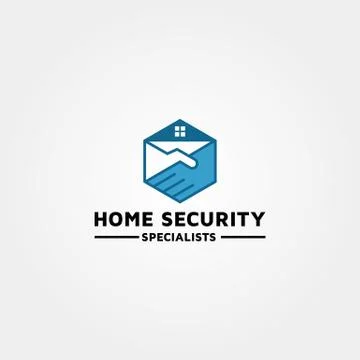 Home Security Vector Logo Design Template inspiration Stock Illustration