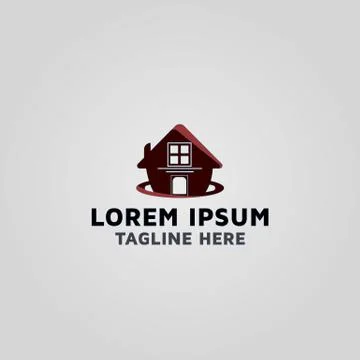 Home Security Vector Modern Logo Design Template idea Illustrazione stock
