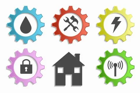 Home services background Stock Illustration