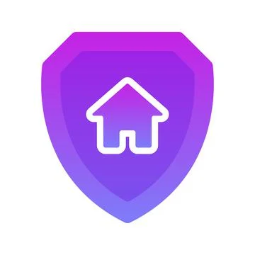 Home shield logo design template icon Stock Illustration