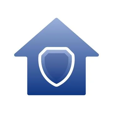Home shield logo design template icon Stock Illustration