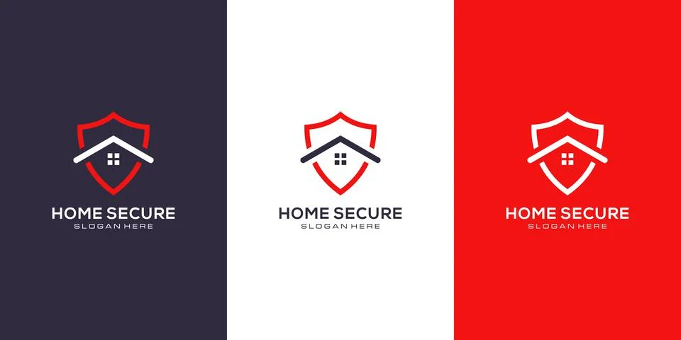 Home shield logo design vector Stock Illustration