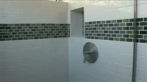 Home shower tile 2 库存影片 593428