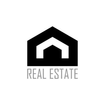 Home simple geometric logo vector Stock Illustration