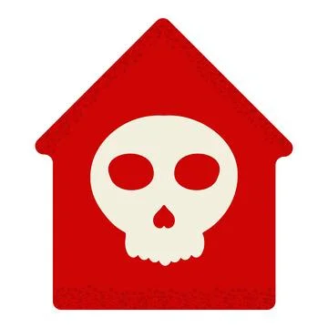 Home with skull Stock Illustration