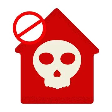 Home with skull Stock Illustration