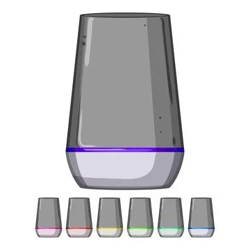Home smart speaker cartoon vector graphic 스톡 일러스트