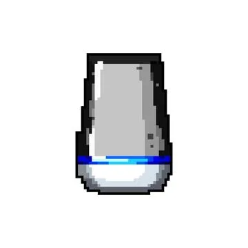 Home smart speaker game pixel art vector illustration Illustrazione stock