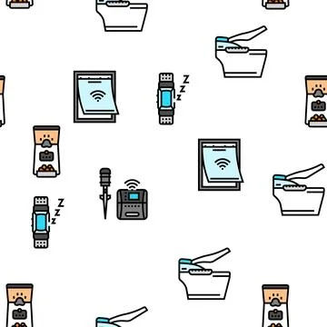 Home smart technology control vector seamless pattern Stock Illustration