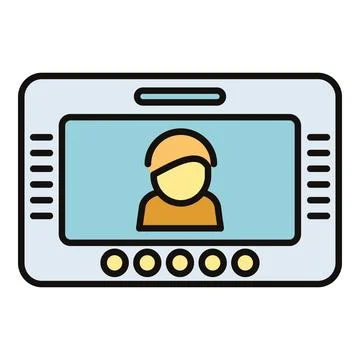 Home smart video intercom system for security Stock Illustration