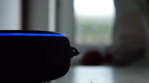 Home smart voice device in home Stock Footage 221757261
